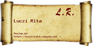Luczi Rita névjegykártya